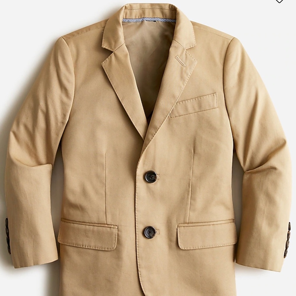 J.crew crewcuts ludlow suit blazer jacket size 10 light khaki